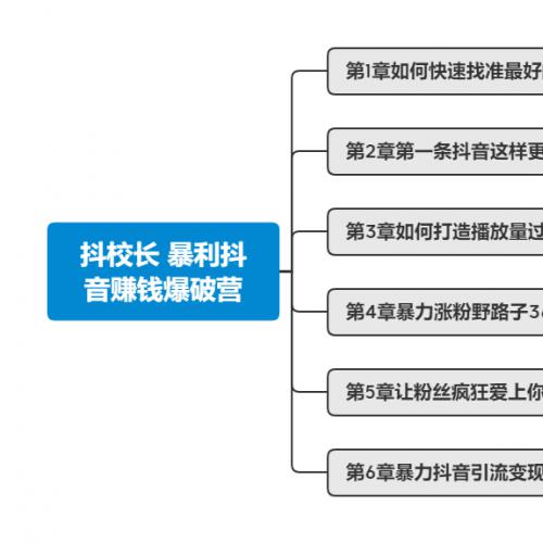 抖校长 暴利抖音赚钱爆破营